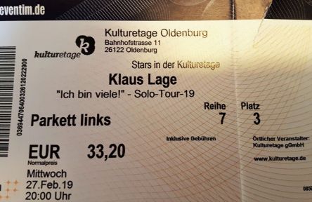 Konzert, Klaus Lage, Kulturetage, Oldenburg